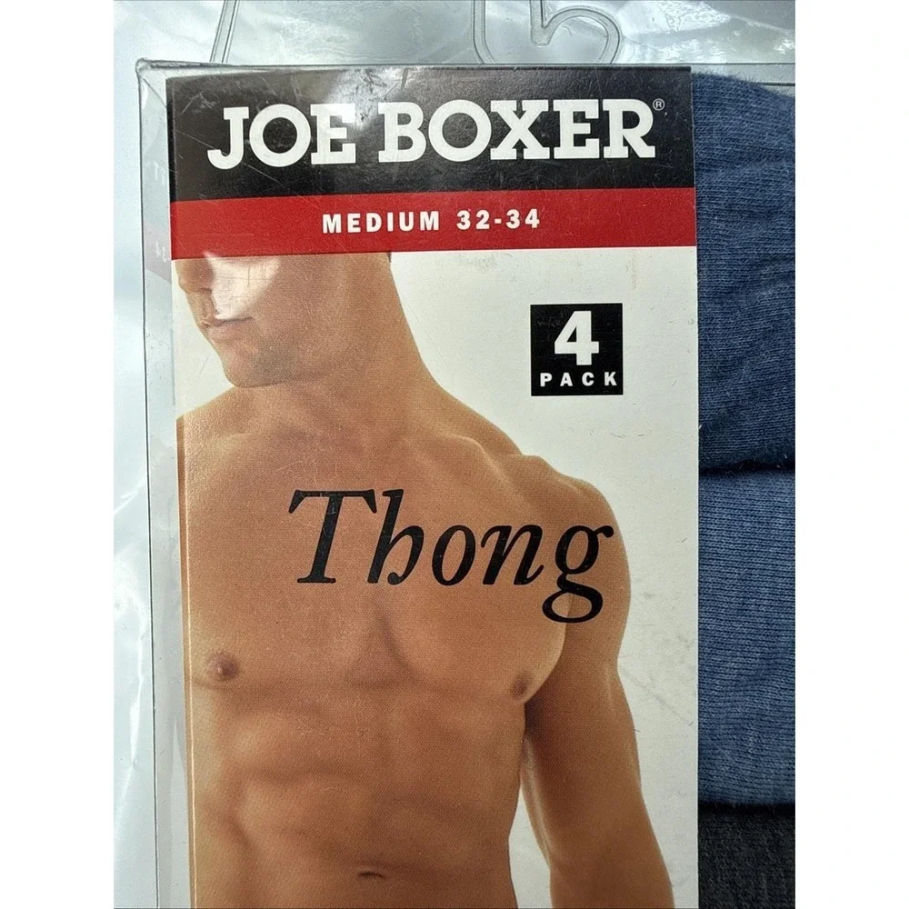 Joe Boxer NEW Men's 4 Pack Size M 32-34 Thong Underwear Sealed -Retired-Vintage